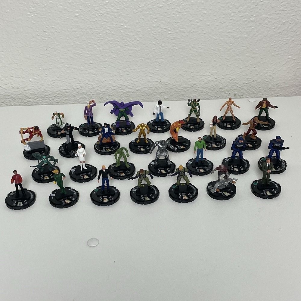 HeroClix Web of Spider-Man Lot 28 Figures Marvel Miniatures Game Pieces
